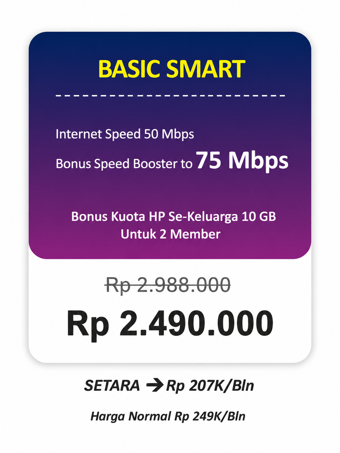 Promo paket Basic Smart